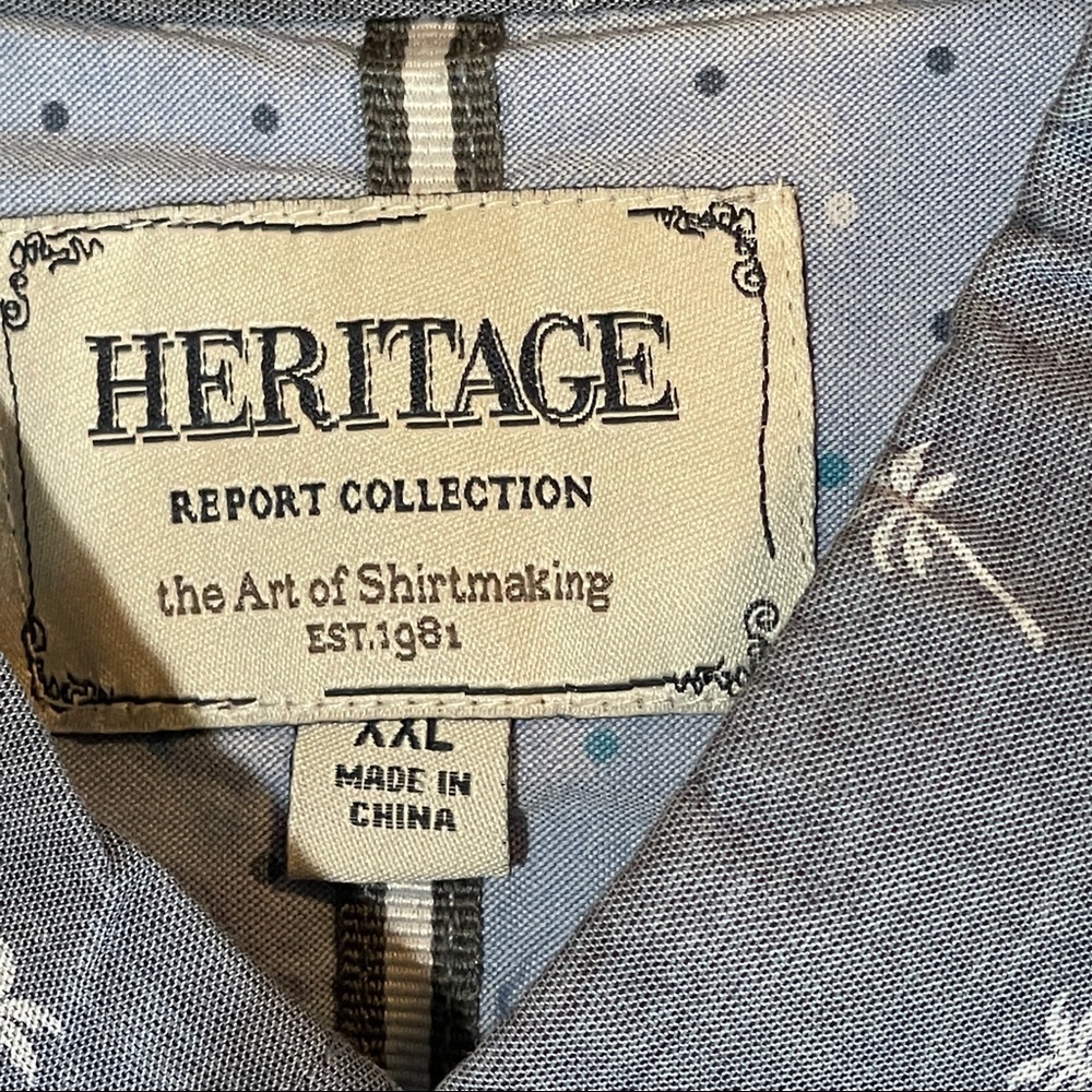 Report Collection Heritage Palm Tree Button Down Size XXL - Picture 2 of 7